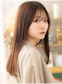 シースルーバングアースカラーエアストレートa上尾20代30代40代