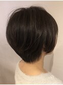 横川駅前treful人気ルミシャスカラー黒髪ショートボブ20代夏