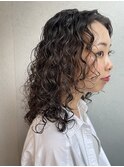 ひし形シルエットスパイラルパーマ