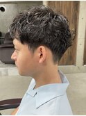 ハイトーンカラー/マッシュパーマ/アースカラー/men's/