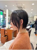 艶感あふれる黒髪ショート/シースルーブラック