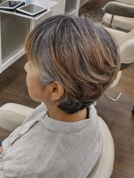 ヘアアンドビューティ ガーデン ベルモール店(HAIR AND BEAUTY GARDEN) 宇都宮ショートボブマッシュボブ白髪ぼかしショートカット60代