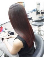 ヘアテリア リュウ 大塚(hair teria ryu) ロングレイヤー/ブリーチなしカラーバターレッド