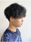 20代30代メンズソフトツーブロックツイストパーマ