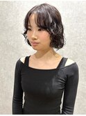 ふんわりボブパーマ
