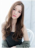 上品で女性らしい韓国風ロング/小顔見せと艶髪を叶えるレイヤー