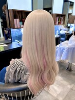 クリック 辰巳店(CLiC)&nbsp;インナーカラー×ホワイトベージュ×ミルキーピンク
