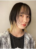 【azu】レイヤーカット デザインカラー ポイントブリーチ