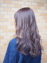 ノエル ヘアー アトリエ(Noele hair atelier) 《Noele》大人かわいいグレーパープル×ゆるウェーブ