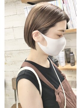 コス(kos) 大人可愛い/ココアベージュ/グレージュカラー/ボブウルフ/黒髪