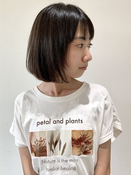 フォーク FOLK 【FOLK】小顔 切りっぱなしボブ ダークアッシュ ベージュ♪