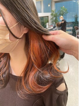 グーフィートーキョー 銀座(Goofy Tokyo) イヤリングカラー/オレンジ/インナーカラー/クオルシアOR