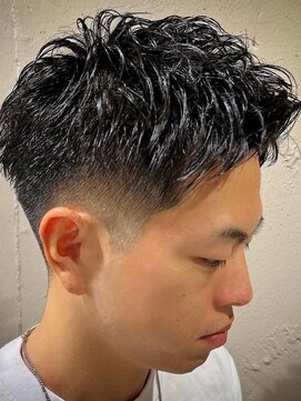 ビンゴ(BINGO) ba303ダークグレージュ束感バーバースタイル2wayバングモテ髪