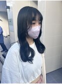韓国風 ヨシンモリ アッシュブラック ブルーグレージュ