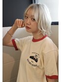 ペールグリーンボブ/ホワイトグレージュネビージュ