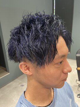 エイトデイズ 三宮駅前店(EIGHT days) ツイストスパイラルパーマ×ネイビーブルー