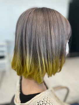 トータルビューティサロン シェリ(total beauty salon cheri) グレージュ×イエロー【グラデーションカラー】