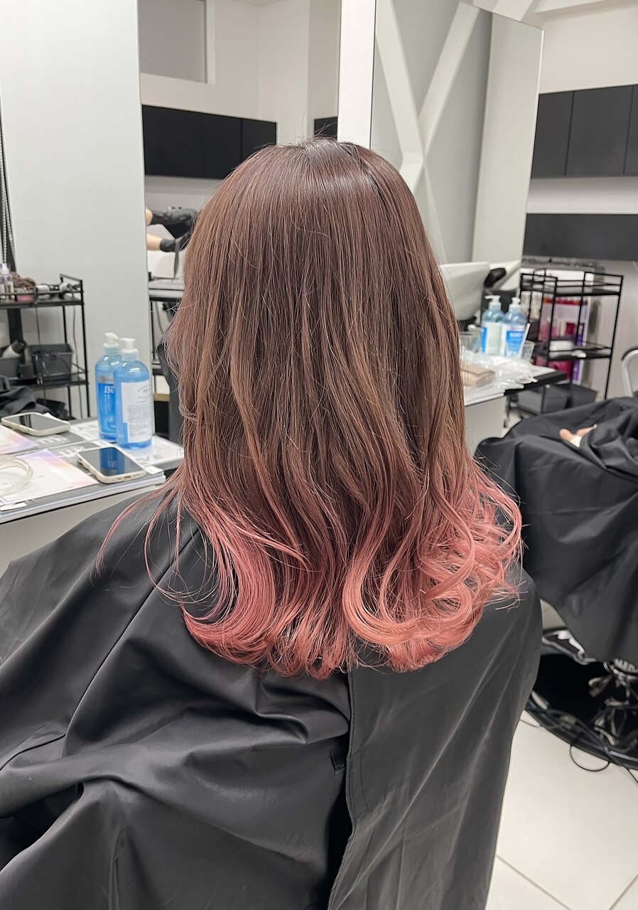 ミルクティーブラウン×ピンクグラデーション：L182522810｜アライブ