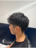 ツーブロックマッシュセンターパートツイスパパーマ銀座<理容室>