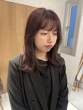 ラミエ バイ メルト 吉祥寺(lamie by melt) 【小川】ピンクブラウン/きりっぱなし/エアリーロング