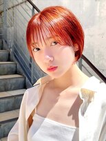 セイドット フクオカ(Say.FUKUOKA)&nbsp;Say.岩井　丸みショート×ハイトーン×ブリーチ無しダブルカラー