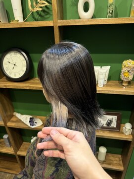 リル 海浜幕張(relle) 【海浜幕張で叶う髪質改善】切りっぱ インナーホワイトベージュ