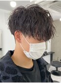 マッシュスパイラルパーマツイストスパイラル波巻きメンズ