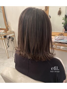 エフィル(efil.) 切りっぱなしハイライトスタイル