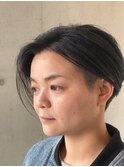 メンズライクのショート×ブルーブラック