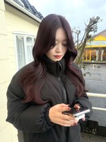 びゃんびゃん 江端店&nbsp;レイヤーカット/ワインレッド/韓国風/イメチェン/美髪