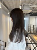 20代30代寒色系カラーシースルーバンク艶感ストレート透明感