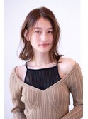 大人かわいい/ミディアムヘア/ベージュカラー/20代30代