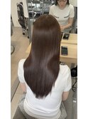 髪質改善カラーで美ツヤチェスナット
