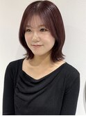 花田くびれレイヤーボブピンクラベンダー下北沢韓国ダブルカラー