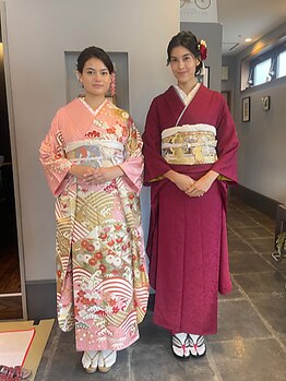 ヘアーメイク リーティ ウメガオカ(HAIR MAKE REATY UMEGAOKA)の写真/<早朝OK>成人式・卒業式の着付けはプロの技術で華やか◎親子一緒で一生に一度の記念日はお任せ☆