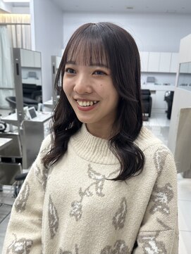 艶のあるピンクブラウンカラー/ブリーチなしカラー/髪質改善