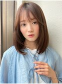 髪質改善/ココアベージュ/ミディアムレイヤー/艶カラーp戸田公園