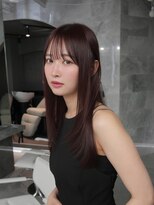 マウル トーキョー 銀座(MAEUL TOKYO) 韓国レイヤーカット ダークパープル 顔まわり 銀座