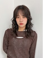 フィルムス 横浜(FILMS+)&nbsp;デジタルパーマ/ミディアムレイヤー/韓国巻き風/顔周りカット
