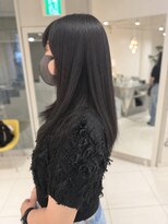 ステラ ヘア デザイン サロン(STELLA hair design salon)&nbsp;セミロング　アンブレラカラー　ダークグレー　【杉若】