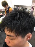 カットで仕上げたツーブロックにアイロン仕上げでヘアアレンジ☆