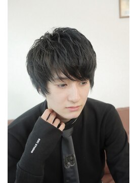 アグランテトラ 野田阪神店(a Gland tetra) 爽やかフェザーマッシュ×ダークブルージュ　20・30代人気♪