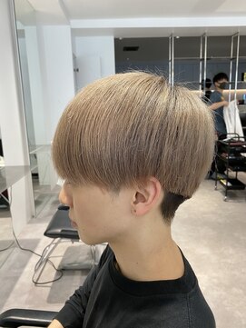 ザ サードヘアー 津田沼 (THE 3rd HAIR) ミルクティーベージュ 2ブロック韓国マッシュ ナチュラル