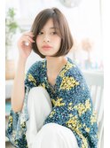 小顔前下がりナチュラルアッシュミニボブb1