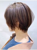 ミニショート_ショコラベージュボブルフベビーバング_ba342031
