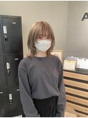 前髪カット/ベージュカラー