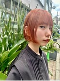 オレンジカラー　ボブ　【三軒茶屋】