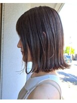ラッキーヘア 加古川(Lucky Hair)&nbsp;切りっぱなしボブ×透明感ベージュカラー【八木】
