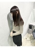 黒髪/グレージュカラー/ココアベージュ/ヘルシーロング/表参道