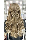 アレンジハーフアップ